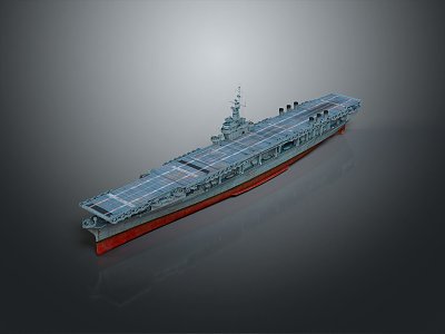 modern aircraft carrier ship 3d model