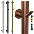Modern Bathroom Accessories With Metal Hooks In Copper Black And Gold Colors