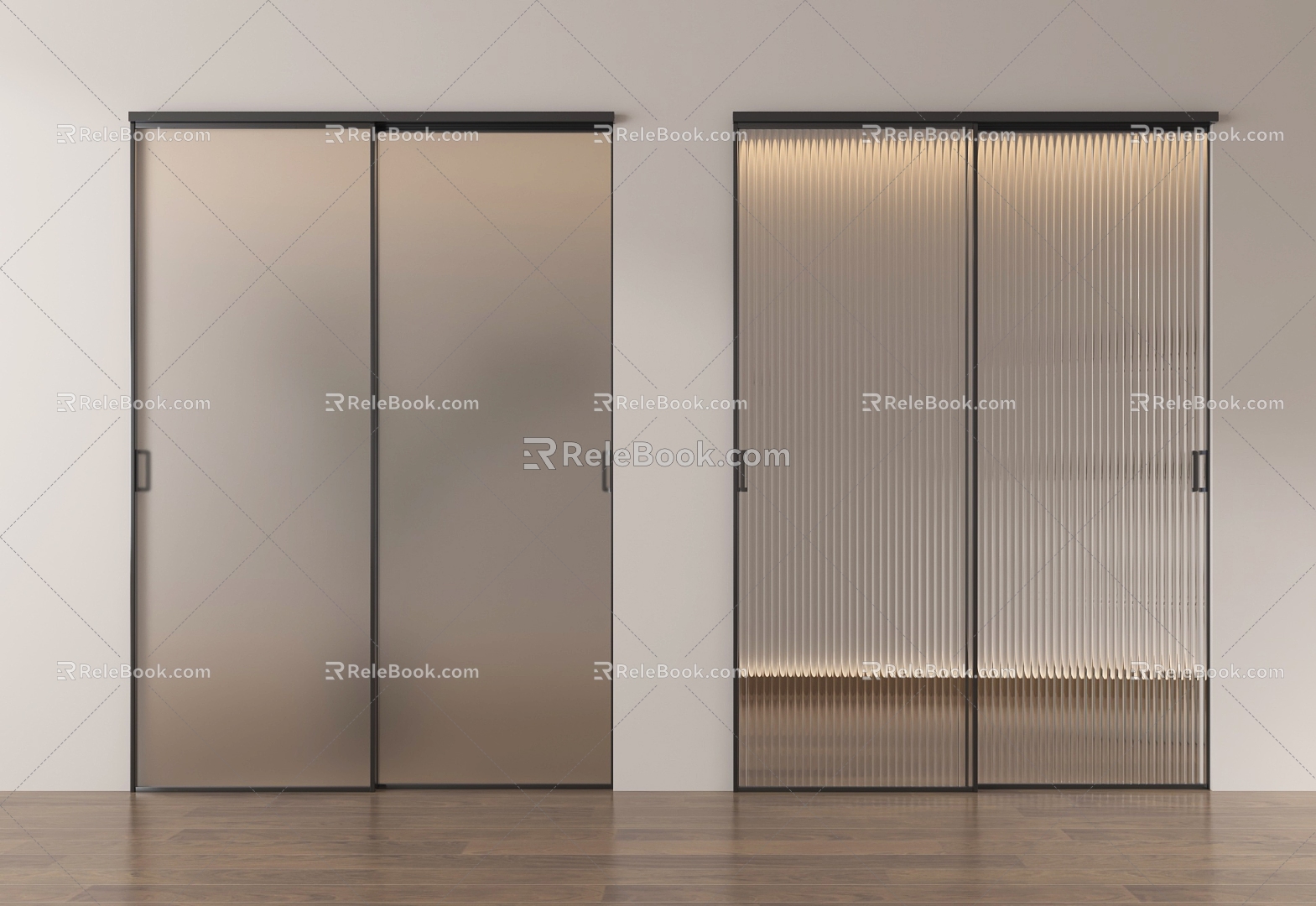 Modern sliding door balcony sliding door kitchen sliding door glass sliding door sliding door 3d model