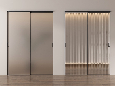 Modern sliding door balcony sliding door kitchen sliding door glass sliding door sliding door 3d model