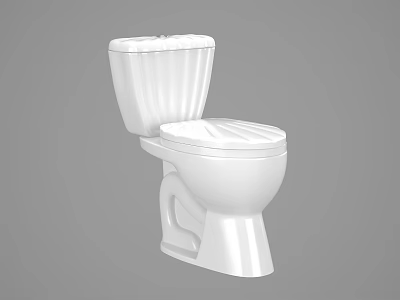 White Ceramic Modern Toilet Design With Flushing Tank And Seating Bowl 3d model