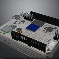 Advanced Electronic Circuit Board With Integrated Chips Interface Ports And Components