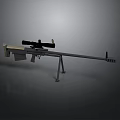 Modern Sniper Rifle With Scope And Tripod Stand For Precision Shooting