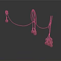 Decorative Hanging Wooden Balls With String For Home Living Accessories