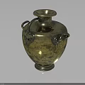 Vintage Brass Decorative Vase With Dual Ring Handles For Home Decor
