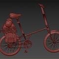 Modern Bicycle Touring Bike Backpack 3d model