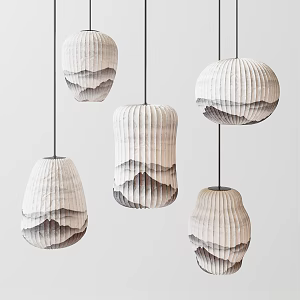 New Chinese Chandelier Combination 3d model