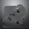 Commercial Stainless Steel Meat Slicer With Transparent Guard And Sharp Blade On Stable Base