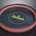 Circular Marlboro Logo Tray With Multi Colored Bands And Black Base
