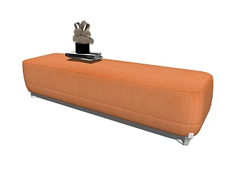 modern sofa stool bed end stool 3d model