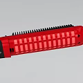 Smart Machine Curling Brush In Red And Black With Buttons And Indicator Lights 3d model