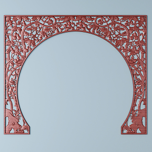 New Chinese Door Arch Frame 3d model