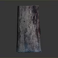 Colorful Stump Shaped Decorative Art Piece With Purple Red Blue Texture