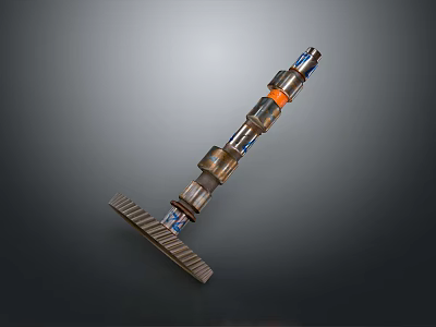 Multi functional Household Living Tool With Metal Construction Detachable Parts And Orange Accent Rings 3d model