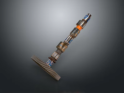 Multi functional Household Living Tool With Metal Construction Detachable Parts And Orange Accent Rings 3d model