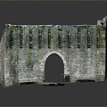 Gate House Stone Gate House Gate Post Stone Gate Post Ruin Gate Post Arch Stone Post Outdoor Articles Realistic 3d model