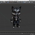 Cyberpunk Wolf Cartoon Wolf Cartoon Character Cute Wolf Hand-painted Wolf Wolf Man Low Face Number Low Model Simple Model Game Sub-era Film and Television Level Super Realism 3d model