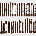 Wooden Balusters With Various Classic And Modern Designs For Staircase Balcony Decor