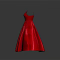 Elegant Red Spaghetti Strap Long Dress With Flowy Fabric For Evening Wear