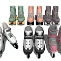 Colorful Roller And Ice Skates Sports Equipment With Multiple Styles And Colors