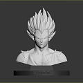 White Vegeta Bust Sculpture Decorative Collectible Figurine For Home Decor