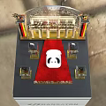 Hansaton Display Shelves Exhibition Booth Design With Since 1956 Signage And Red Carpet