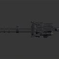 Modern machine gun Browning machine gun Browning Gatling White 3d model