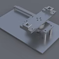 Industrial Equipment Featuring Metal Base Support Brackets And Adjustable Rod Components
