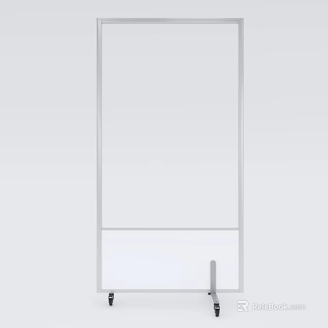Modern White Cabinet Door With Minimalist Design And Long Strip Handle For Wardrobe 3d model 