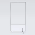 Modern White Cabinet Door With Minimalist Design And Long Strip Handle For Wardrobe