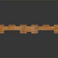 Sturdy Rustic Wooden Pallet Structure With Slatted Boards And Support Legs