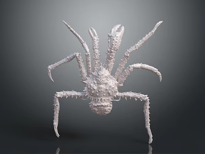 Spider Crab Aquatic Creature With Long Legs And Spiky Shell Structure 3d model