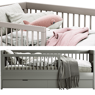 Modern Crib Children's Crib 3d model