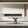 High-end dining table metal dining table 3D model 3d model