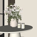 Flower Ceramic Vase Floriculture Flowers Fake Flowers Eternal Flowers Living Room Vase Ornaments Sales Department Floriculture Ornaments 3d model