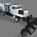 White Heavy Duty Engineering Vehicle Featuring Spiral Front Attachment And Rear Storage Unit