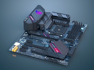 Modern Motherboard Computer Motherboard Computer Motherboard 3d model