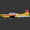 Yellow Model Airplane With Red And White Stripes And L-11 Tail Marking