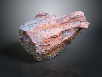 Natural Wood Stone With Rich Brown Color And Intricate Natural Texture For Decorative Use 3d model