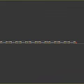 Detailed Colorful Model Train With Multiple Carriages On Gray Background Track