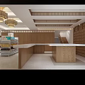 Bright Retail Store Interior With Wooden Walls Shelves Chandeliers And Displayed Products