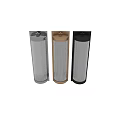 Eichholtz Wall Lamps in Silver Gold and Black with Ribbed Glass Shades and Illuminated Design