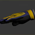 Blue And Yellow Work Gloves With Anti Slip Design For Safety And Comfort