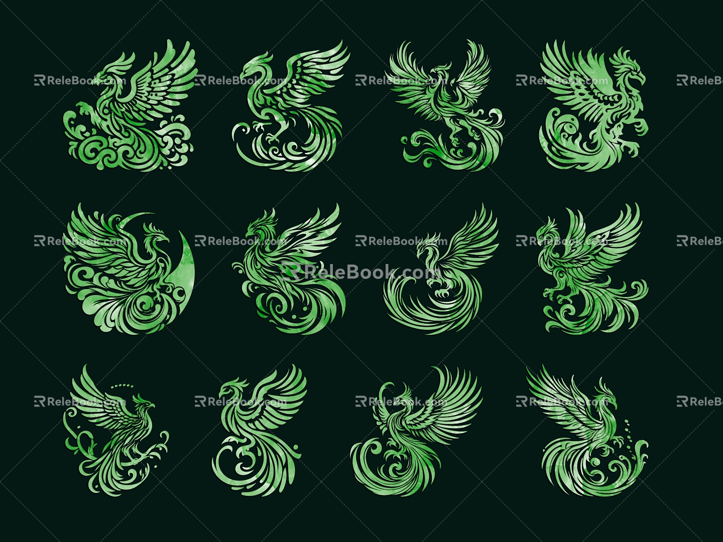 Phoenix National Tide Phoenix Phoenix Elements Classical Phoenix Undead Bird King of Birds Firebird Color Phoenix Phoenix Yu Pei Phoenix Tattoo Phoenix Decoration 3d model