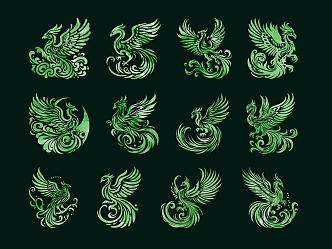 Phoenix National Tide Phoenix Elements Classical Phoenix Undead Bird King of Birds Firebird Color Phoenix Yu Pei Phoenix Tattoo Phoenix Decoration 3d model