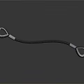 High Strength Braided Cable Equipment with Durable Stainless Steel Loop Ends for Lifting Tasks 3d model