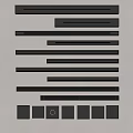 Assorted Decorative Metal Strips With Various Lengths And Designs For Decoration