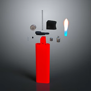 Lighter Machinery Lighter Kerosene Lighter Windproof Lighter 3d model
