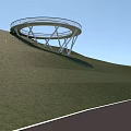 Mountain circular observation deck 3d model
