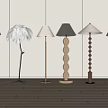 Middle ancient floor lamp 3d model